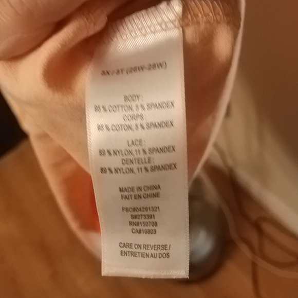 Avon Peach Lace Top 3X - Picture 4 of 6